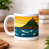Golden Tide at St Michael’s Mount - White glossy mug
