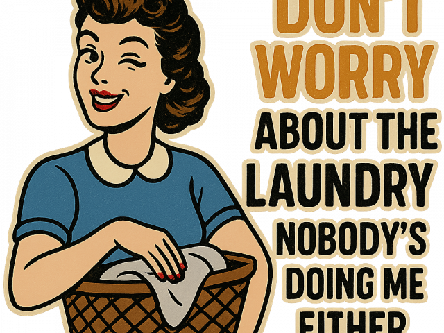 Don't worry about the laundry nobody is DOING me either