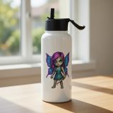 Lyla Thornwick - Stainless steel water bottle with a straw lid