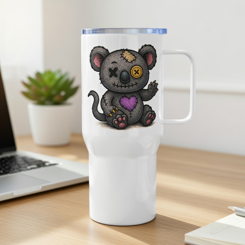 Milo Patchwick - Travel mug with a handle