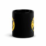 SMILE GLITCH - Black Glossy Mug