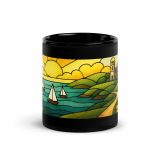 Harbour Light at Golden Bay - Black Glossy Mug