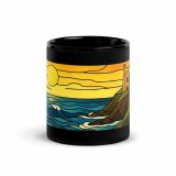 Engine House at Sundown - Black Glossy Mug