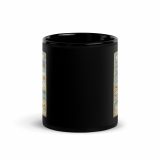 Newquay Surf Signboard – Black Glossy Mug black 11oz front — Salt & Timber: Cornish Signs