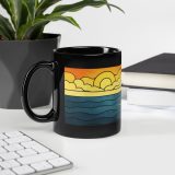 Beacon of the Western Cliffs - Black Glossy Mug
