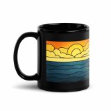 Beacon of the Western Cliffs - Black Glossy Mug