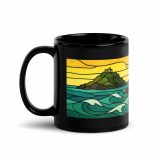 Tides of the Mount - Black Glossy Mug
