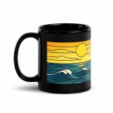 Engine House at Sundown - Black Glossy Mug