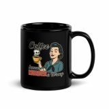 Coffee Because Murder Is Wrong - Black Glossy Mug