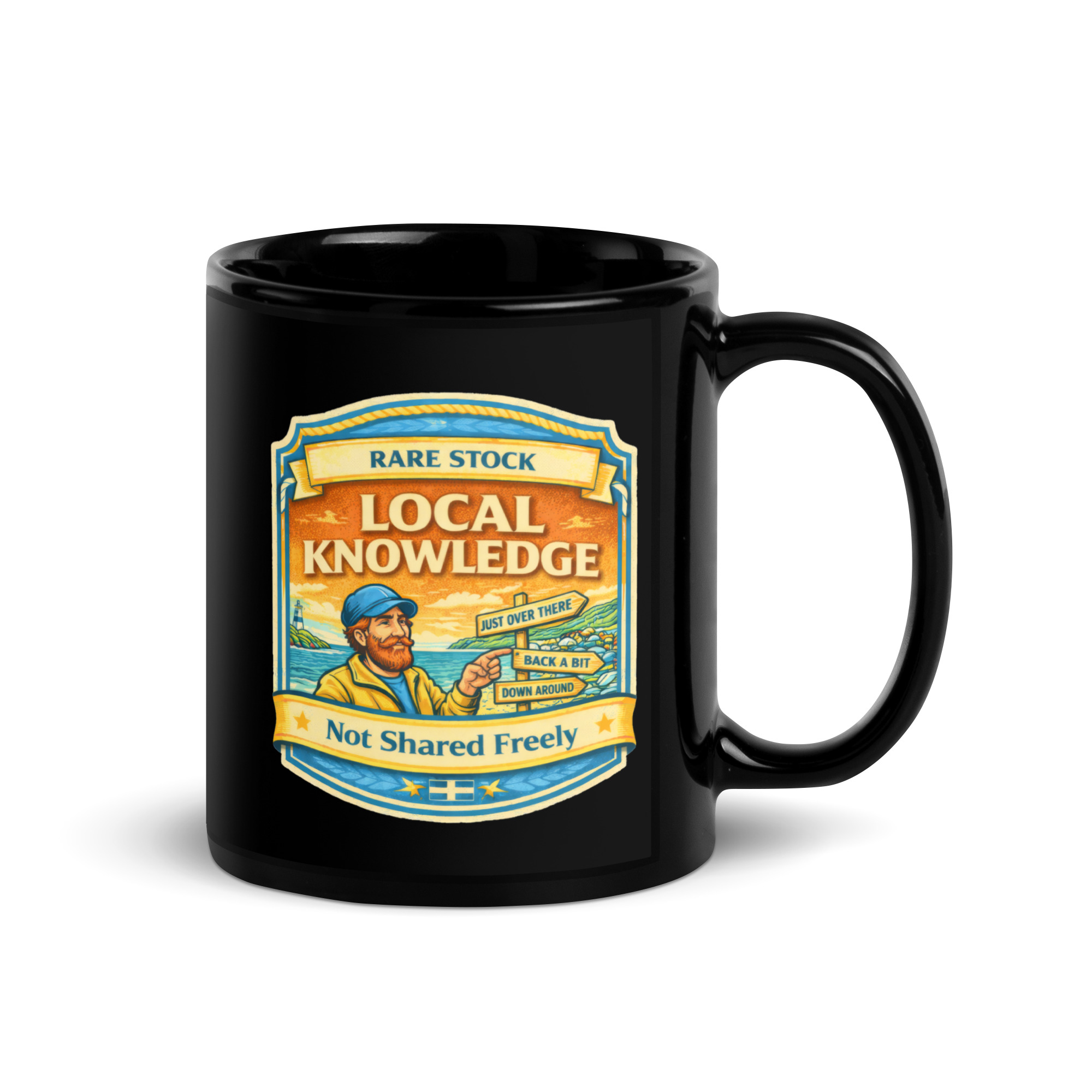 Rare Stock – Local Knowledge - Black Glossy Mug