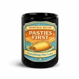Pasties First - Black Glossy Mug
