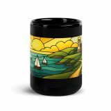 Harbour Light at Golden Bay - Black Glossy Mug