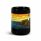 Beacon of the Western Cliffs - Black Glossy Mug