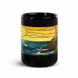 Engine House at Sundown - Black Glossy Mug