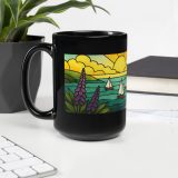Harbour Light at Golden Bay - Black Glossy Mug