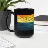Beacon of the Western Cliffs - Black Glossy Mug