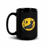 SMILE GLITCH - Black Glossy Mug