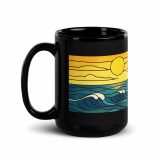 Engine House at Sundown - Black Glossy Mug