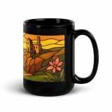 Engine House at Sundown - Black Glossy Mug