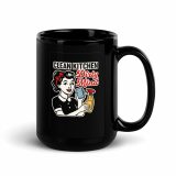 Clean Kitchen Dirty Mind - Black Glossy Mug
