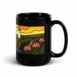 Beacon of the Western Cliffs - Black Glossy Mug