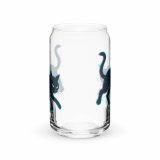 Glitch Cat – Digital Shadow StalkerCan-shaped glass
