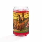 Clifftop Glow at Day’s End - Can-shaped glass