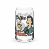 Coffee Because Murder Is Wrong - Can-shaped glass