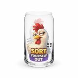 SORT YOURSELF OUT - HEN - Can-shaped glass