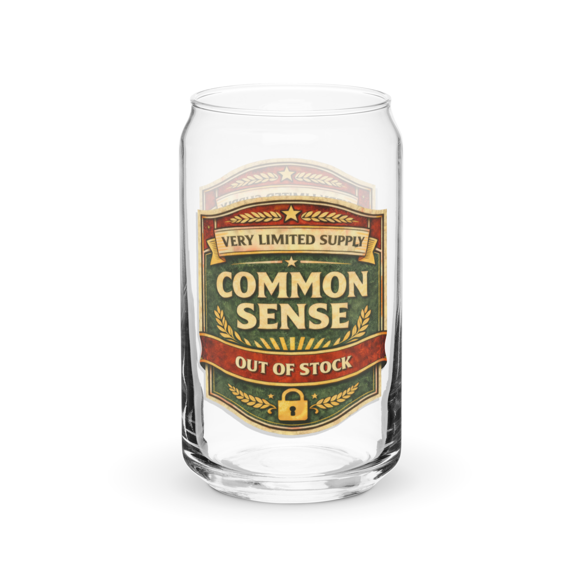 Common Sense – Out of Stock - Can-shaped glass