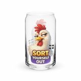 SORT YOURSELF OUT - HEN - Can-shaped glass