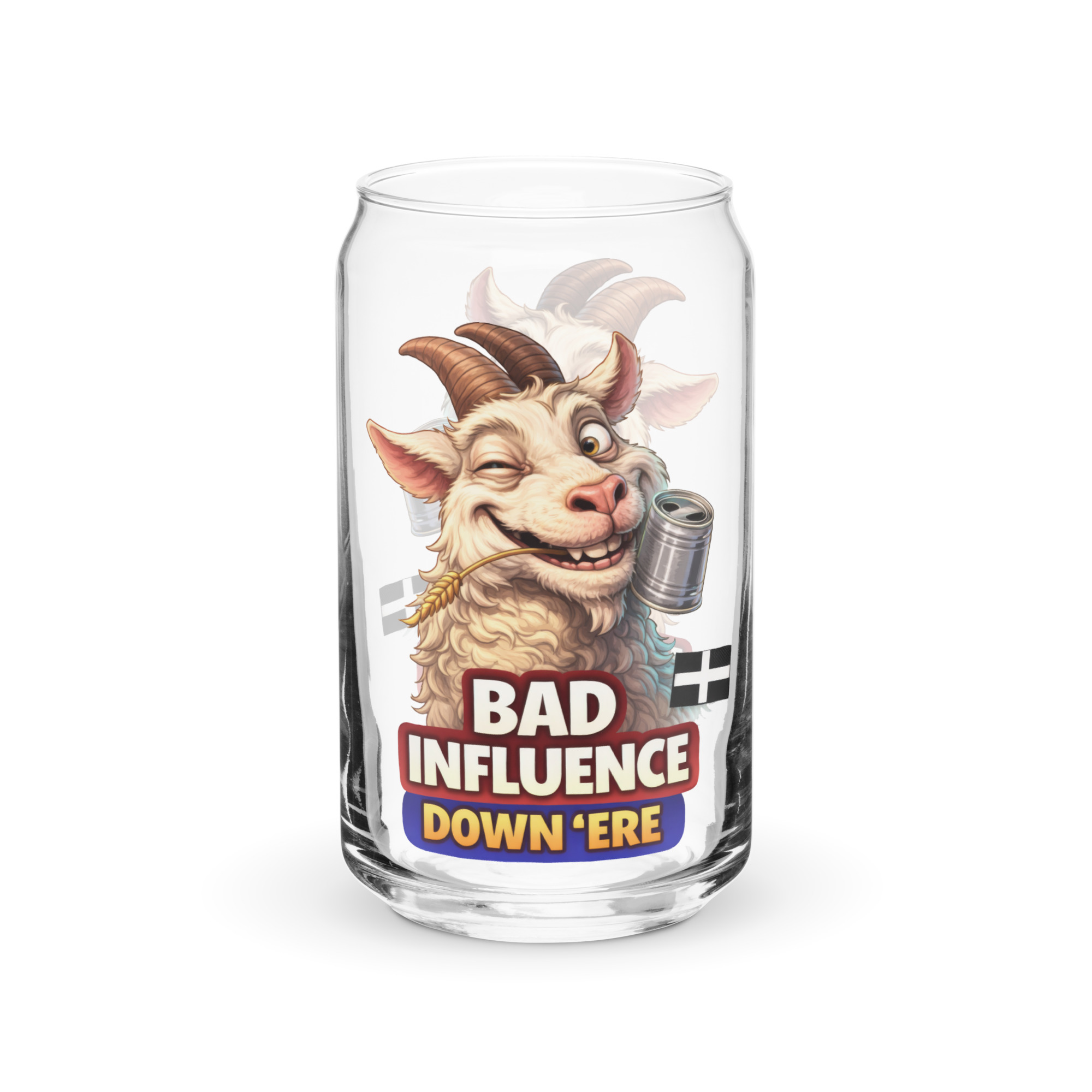 BAD INFLUENCE DOWN ERE - GOAT - Can-shaped glass