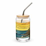 Engine House at Sundown - Can-shaped glass