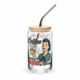 Coffee Because Murder Is Wrong - Can-shaped glass