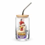 SORT YOURSELF OUT - HEN - Can-shaped glass