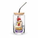 SORT YOURSELF OUT - HEN - Can-shaped glass