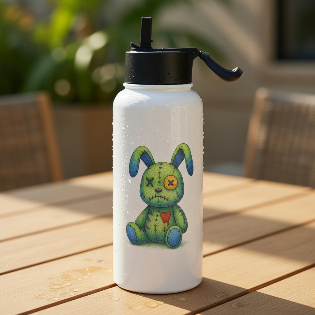 Oliver Dripwood -  Stainless steel water bottle with a straw lid