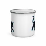 Glitch Cat – Digital Shadow StalkerEnamel Mug