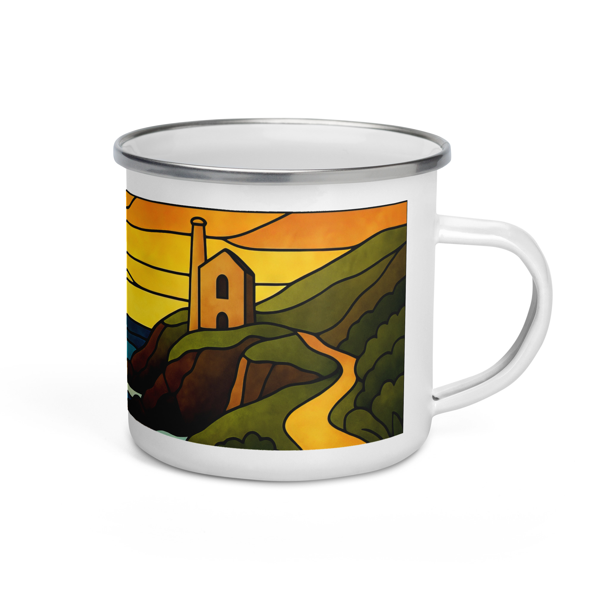 Engine House at Sundown - Enamel Mug