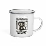 Eric - I Hide at Work - Enamel Mug