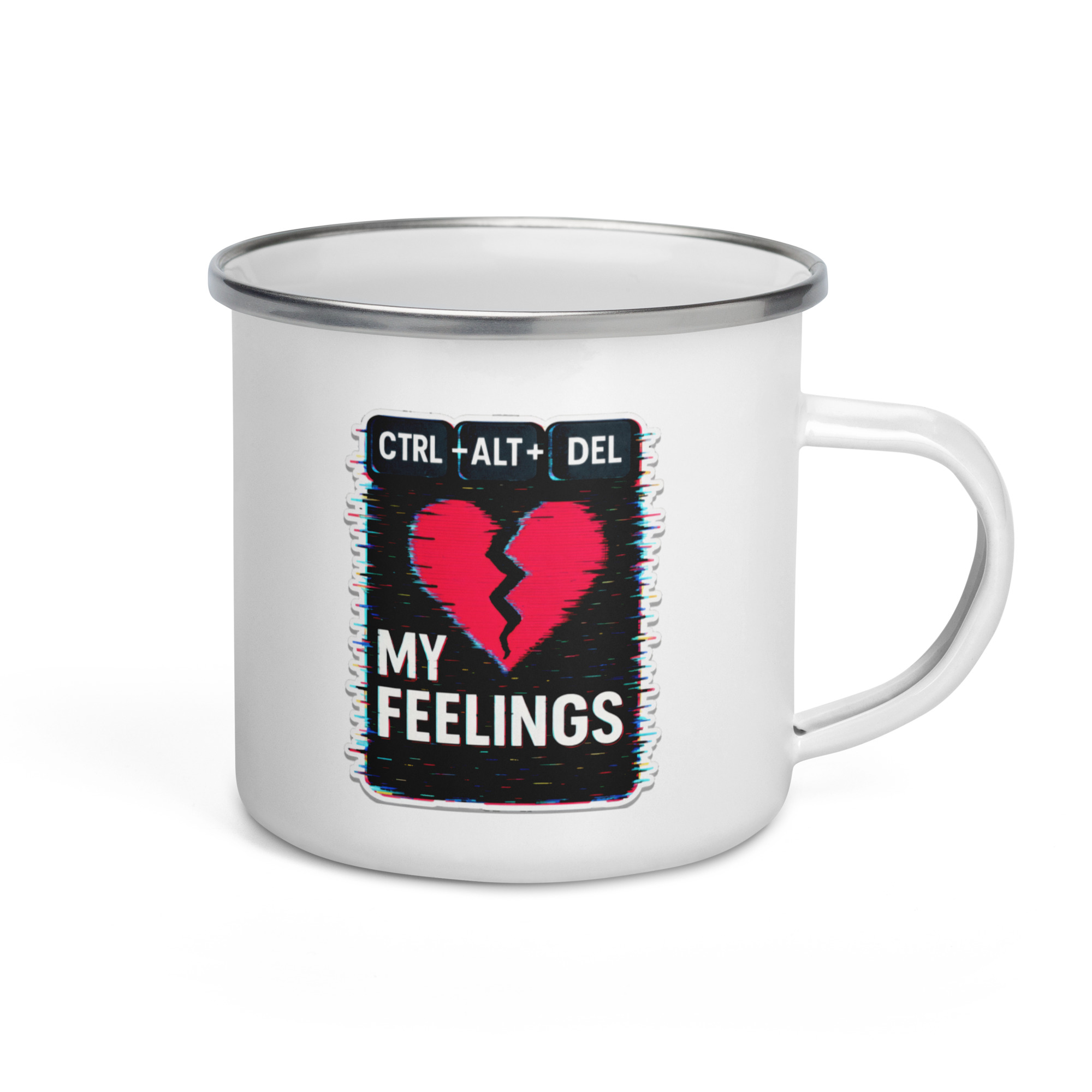 CTRL+ALT+DEL MY FEELINGS - Enamel Mug
