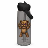 Rex Grindle – Flip Straw Water Bottle charcoal back — Cursed Plush Co