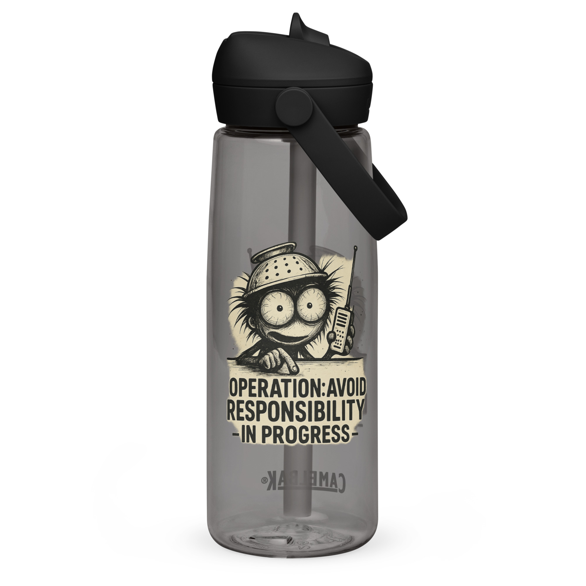 Operation Avoid Responsibility - Flip straw water bottle