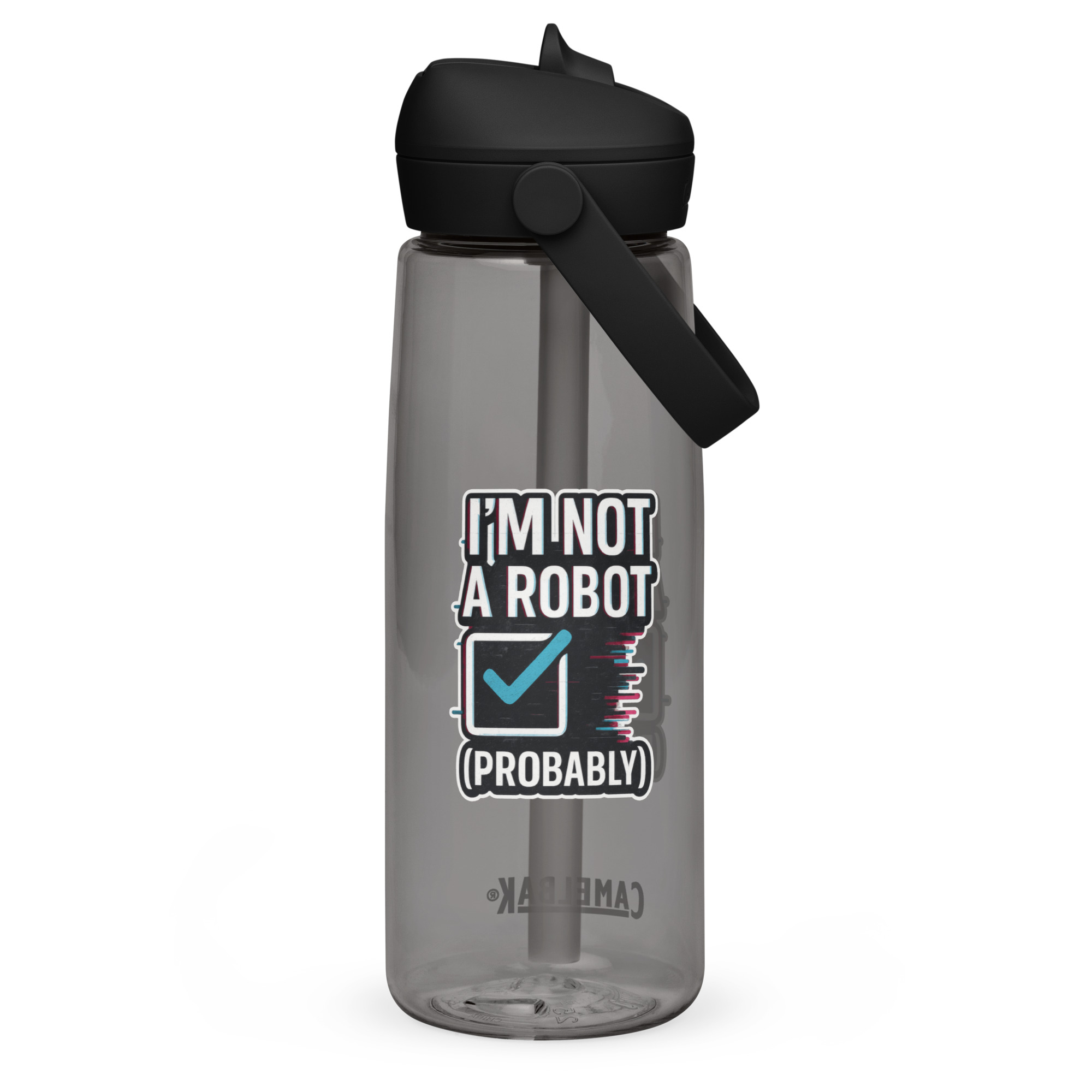 Im Not a Robot - Flip straw water bottle