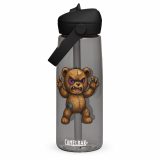 Rex Grindle – Flip Straw Water Bottle charcoal front — Cursed Plush Co
