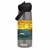 Clifftop Glow at Day’s End - Flip straw water bottle