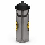 Broken Smile – Glitch Reality Split DesignFlip straw water bottle