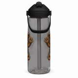 Rex Grindle – Flip Straw Water Bottle charcoal right — Cursed Plush Co