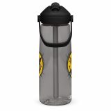 Broken Smile – Glitch Reality Split DesignFlip straw water bottle