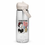 Clean Kitchen Dirty Mind - Flip straw water bottle